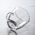 Clear Square glass coffee set, 180ml glass tea cup with saucer,clear glass tea set